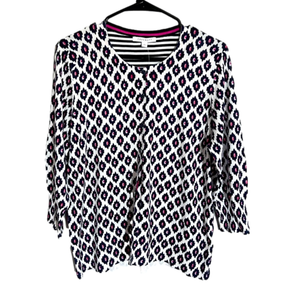 FoxCroft Purple and Pink Cardigan —NWT